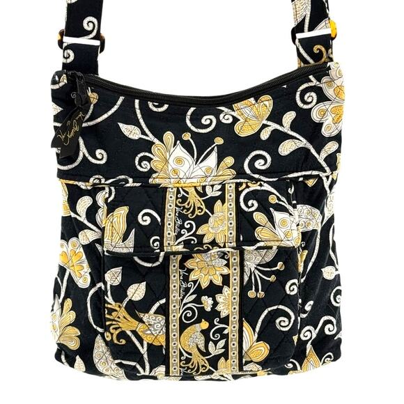 Vera Bradley Handbags - Vera Bradley English Meadow Black and Yellow Shoulder Crossbody Bag